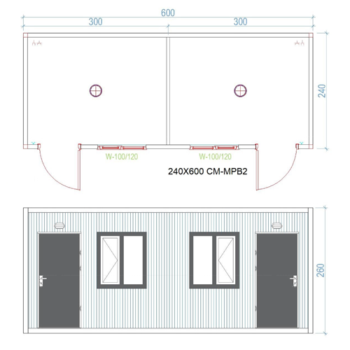 MAX Cabin MPB-2  Nesumontuoti konteinerinio tipo moduliai