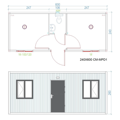 MAX Cabin MPD-1  Nesumontuoti konteinerinio tipo moduliai
