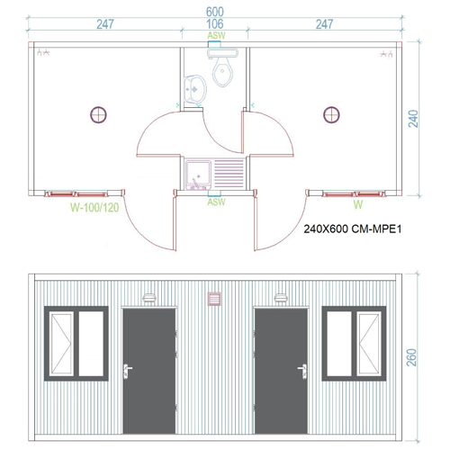 MAX Cabin MPE-1 Nesumontuoti konteinerinio tipo moduliai