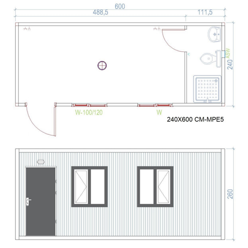 MAX Cabin MPE-5 Nesumontuoti konteinerinio tipo moduliai