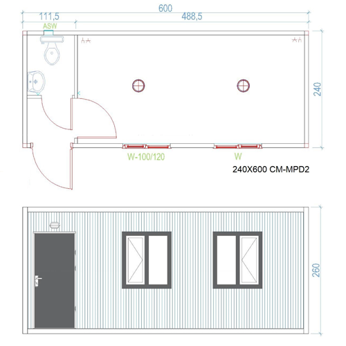 MAX Cabin MPD-2  Nesumontuoti konteinerinio tipo moduliai